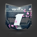 MODesignz pre-made vented plate with cherry blossom design in white vinyl